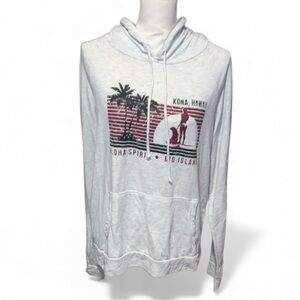Ever Hottie Gray Kona Hawaii Graphic Hoodie Kangaroo Pocket